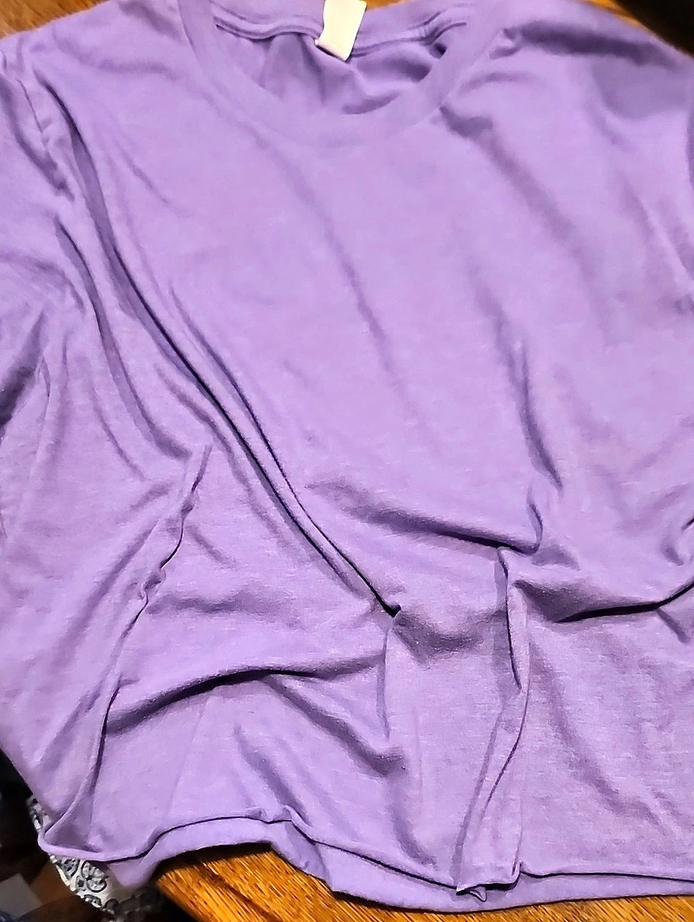 Purple Short Sleeve Tee Crop